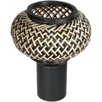 Steinhauer Tischlampe Bloeba, schwarz, für Wohn- / Esszimmer, Metall, Tischlampe