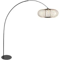 Anne Light & Home Bogenlampe Curve, schwarz, für Wohn- / Esszimmer, Metall, Stehlampe