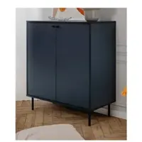 Furn.Design Kommode "Barina" Kombikommode in dunklem blau, 2-türig 80 x 90 cm mit 4 Fächern