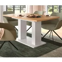 Inn.Furn Esstisch "Home-X" in Artisan Eiche und weiß Tisch ausziehbar 150 - 190 cm