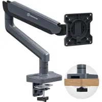 ONKRON Monitor Halterung für 17 - 45 Zoll Flach & Curved Bildschirm bis 15 kg, Monitor Arm Stand höhenverstellbar, VESA 75x75 - 100x100, G95-G