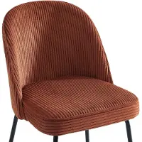 Vente-unique Satz von 6 Stühlen aus Cord und schwarzem Metall - Terracotta - ALPALI
