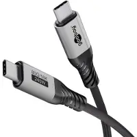 Goobay USB-C-Kabel, USB4 Version 2.0, 1 m, schwarz;silber