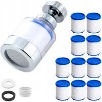 Inna Wasserfilter für Schwenkhahn, entfernt Verunreinigungen und Metalle + 10 Filter