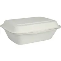 ABENA GmbH Menübox, Bagasse, Ungeteilt, Weiß