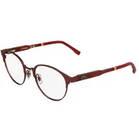 Lacoste L3115 48/18/135 Matte burgunderfarbene Metallbrille JUNGEN L3115