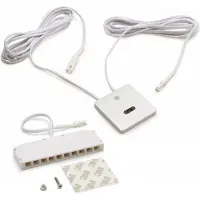 Sotech Domus Line Dimmbarer Aluminium Touchless-Schalter FUN D-MOTION (gebürstet, 50 x 58 x 5 mm, 12V, mit 10-fach Verteiler, Micro12) von