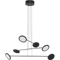 Nova Luce SCOPE LED Pendelleuchte Schwarz 49,23W Warmweiss 100x88,5x150cm dimmbar 9695254