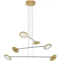 Nova Luce SCOPE LED Pendelleuchte Schwarz 47,41W Warmweiss 100x88,5x120cm dimmbar 9695255