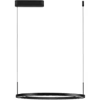 Nova Luce LED Pendelleuchte Lunette dimmbar 34W warmweiss 3000K Schwarz Aluminium Ø60cm 9030925