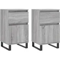 Helloshop26 - Buffet Sideboard Kommode Kleiderschrank Aufbewahrungsmöbel Organizer für Küche Wohnzimmer Lounge 2er-Set Sonoma 40 x 02_0036946