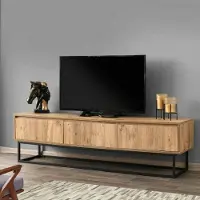 Dmora TV-Schrank Suhail 180x40x50 cm Braun, 3 Schubladen