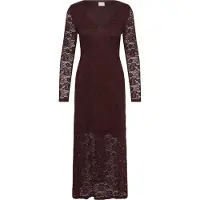 Kaffe Jerseykleid "Damen Jerseykleid KAlouisa", Damen, Gr. S, N-Gr, braun (fudge), Obermaterial: 92% Polyamid PA. 8% Elasthan EL., Kleider Jerseykleid