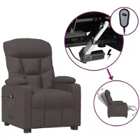 vidaXL Relaxsessel Elektrisch Dunkelbraun Stoff