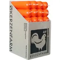 Kerzenfarm Hahn Stabkerzen Orange, 100/28 mm, , Brenndauer 5h, 28 St.