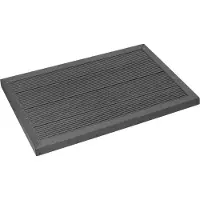 ML-Design WPC Bodenelement für Solardusche, Poolleiter oder Pool, Dunkelgrau, 101 x 63 x 5,5 cm, rutschfeste Unterlage, inkl. Montagematerial