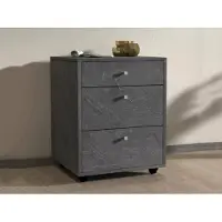 Dmora Kommode Yorgos 47x45x61 cm Grau 3 Schubladen