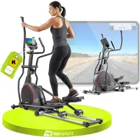 Hop-Sport Crosstrainer HS-095CF Ellipsentrainer mit 32 Widerstandsstufen, LCD-Display Tablet-Halterung, Crosswalker bis 135 kg, Ganzkörpertraining