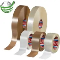 TESA 60418 50mmx1500m transparent, PET-Packband mit synthetischer Kautschukklebmasse, Gesamt-Recyclinganteil von 60 %
