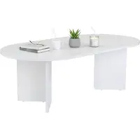 Dmora Couchtisch Parrano 119x60x40h cm Weiß Zeitschriftenhalter