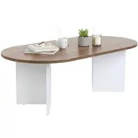 Dmora Couchtisch Parrano 119x60x40h cm Braun, Zeitschriftenablage