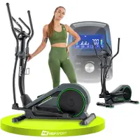 Hop-Sport Crosstrainer HS-120C Prim für zuhause - App kompatibel, 12 Programme, 32 stufiger Magnetwiderstand