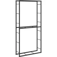 vidaXL Brennholzregal Schwarz 100x30x209 cm Stahl