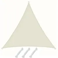 AMANKA UPF50+ UV Sonnensegel 4x4x4 Polyester Dreieck Wasserabweisend Garten Segel Beige