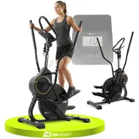 Hop-Sport Cross Stepper für zuhause HS-450B Dynamic Gold - 2-in-1 Crosstrainer und Stepper mit Trainingscomputer - innovatives Trainingsgerät