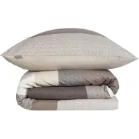 Schiesser Bettwäscheset Endy Stripes | Gestreift | Renforcé | 2-teilig | 100% Baumwolle | Angenehm weich & glatt | YKK-Reißverschluss | 135x200 cm + 80x80 cm | Grau