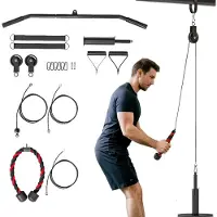 Novzep Fitness Latzug Gym Fitnesssgeräte Kabelzug Pulley System Arm Krafttraining für Zuhause