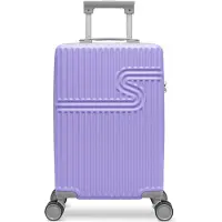 Bhppy Handgepäck Koffer 55x34x20 cm - Trolley Handgepäckkoffer - Reiskoffer Hartschale - TSA-Zahlenschloss - 28L - Bright Lavender
