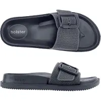 Original Brands Holster Holster Laze Vegane Komfort-Pantoletten für Damen SCHIEFER 41