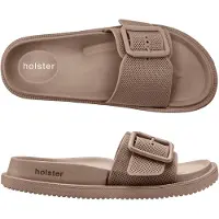 Original Brands Holster Holster Laze Vegane Komfort-Pantoletten für Damen NATURAL 45