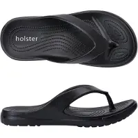 Original Brands Holster Holster Offshore – Uni-Flip-Flops – Vegane EVA-Schaumstoff-Flip-Flops – Podologisch – Schwarz SCHWARZ 39