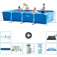 Intex Rechteckiger Frame Pool - 450x220x84 cm - 8-teilig S40293