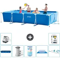 Intex Rechteckiger Frame Pool - 450x220x84 cm - 8-teilig S40270