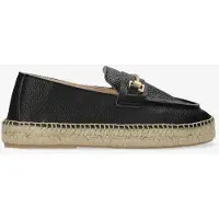 Fred de la bretoniere Damen Eazia Giorgi Espadrille Leder Ante Black-Schuhgröße 40