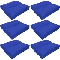 NYVI Loungekissen SunLounge Outdoor 40x40 cm Dunkelblau 6er Set - Wasserabweisend, Schmutzabweisend, Bequem, für Stühle, Bänke, Boden
