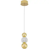 Nova Luce BRILLE LED Pendelleuchte Gold 6W Neutralweiss 250x14cm 9511030
