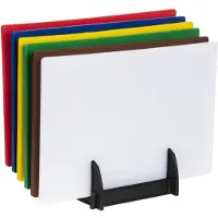 Hygiplas standard LDPE Schneidebretter Set mit Ständer