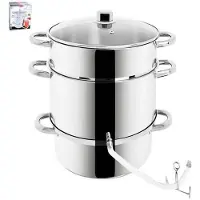 Orion Entsafter Einkochtopf zur Saftgewinnung Dampfentsafter induktionsgeeignet 8l