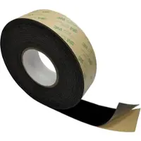 Sks Germany SKS 858 Nylonbeflocktes Klebeband mit 3M 467MP, Schwarz, 600 mm x 20 m, Stärke 0,80 mm