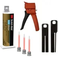 3M Starter Set: 1x Scotch-Weld 2-Komponenten-Konstruktionsklebstoff EPX System DP8425 NS, Grün, 45 ml 1x S•K•S Handgerät für EPX 38 bis 50ml Kartuschen inkl. Vorschubkolben 2:1 & 10:1, 3x Mischdüse