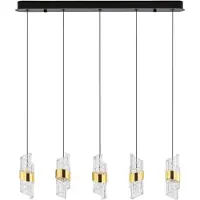 Nova Luce 9186940 Pendelleuchte SENECA Schwarz / Gold Aluminium / Acryl 3000 K 41 3355 lm LED x