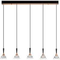 Nova Luce 9186964 Pendelleuchte PALUZ Schwarz / Rose Gold Aluminium / Acryl dimmbar 3000 K 30 1558 lm LED x