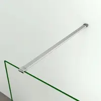 Duschparadies Stabilisierungsstange 140cm Stabilisator x 2 Für 6-8mm Glas Walk-in Dusche Glas Seitenwand Chrom