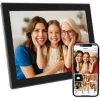 Xoro CPF 11CF – 11" Digitaler WLAN Bilderrahmen, Schwarz, 1280x800 HD IPS Touchscreen, 16GB Speicher, Auto-Rotation & Sofort-Foto-/Video-Sharing