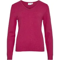 Vila "VIRIL V-NECK L/S KNIT TOP - NOOS" Materialmix, regular fit