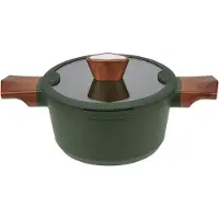 Resto 93701, 2,6 l, Rund, Grün, Aluminium, Queenhome, Holz